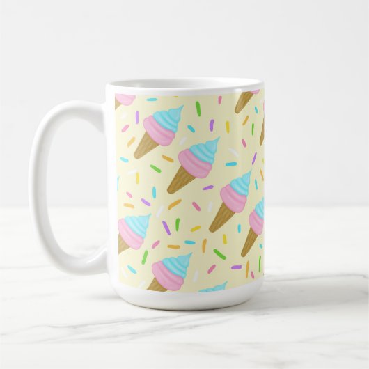 Mug Almofada fofa com estampa contínua de sorvetes (Gauche)