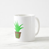 Mug Aloe Vera avec un Étiquette (Devant droit)