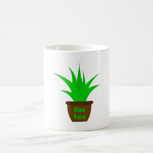 Mug Aloe Vera avec un Étiquette (Centre)