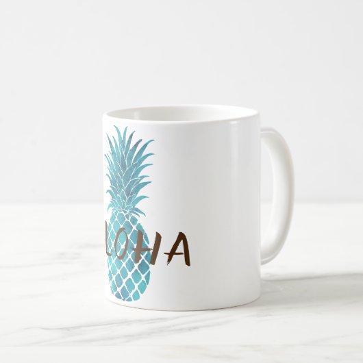 Mug Aloha Aigle bleu turquoise (Devant droit)