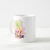 Mug Aloha Ananas Floral Pretty Rose Hawaii (Devant gauche)