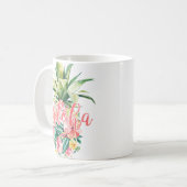 Mug Aloha Aquarelle Florale Aigle Tropicale (Devant gauche)