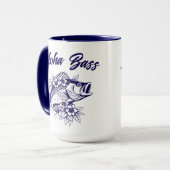 Mug Aloha Bass-Hawaïen Bleu (Devant gauche)