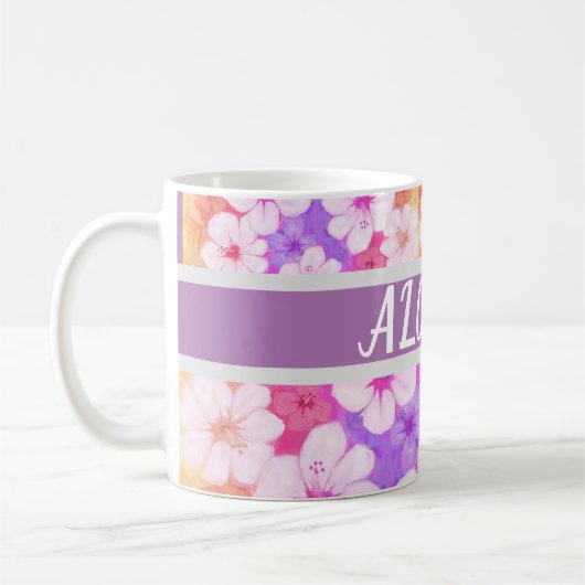 Mug Aloha de fleur hawaïenne 01  (Gauche)