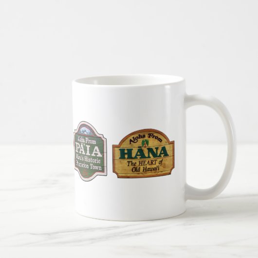 Mug Aloha de Hana, Paia, Makawao & Lahaina (Droite)