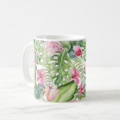 Mug Aloha Flamant rose Plage tropicale Mariage (Devant gauche)