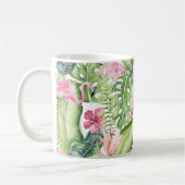 Mug Aloha Flamant rose Plage tropicale Mariage (Gauche)