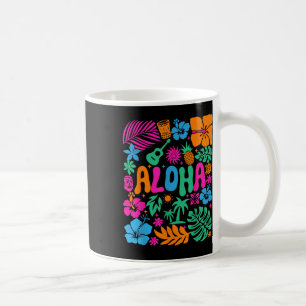 Mug Aloha Hawaii Bohème Rétro Shaka Hibiscus Vacances 