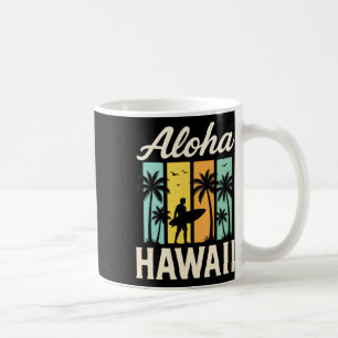 Mug Aloha Hawaii - Plage de surf Palmier Coucher de so