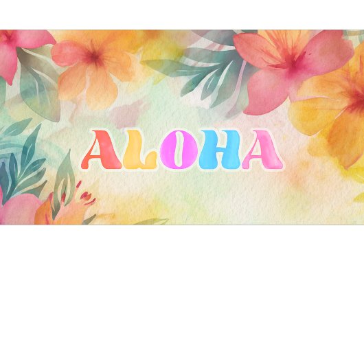 Mug Aloha Hawaiian Floral Aquarelle