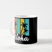 Mug Aloha Hawaiian Hawaii Island Palm Beach Surf board (Devant gauche)