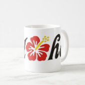 Mug Aloha Hibiscus - plat design Hawaii + vos idées (Devant droit)