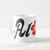 Mug Aloha Hibiscus - plat design Hawaii + vos idées (Devant gauche)