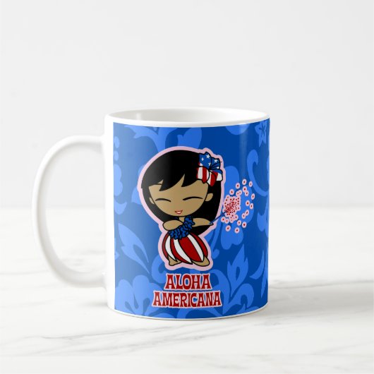 Mug Aloha Honeys Firecracker Hula Girl (Gauche)