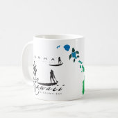 Mug Aloha îles d'Hawaï surfant (Devant gauche)