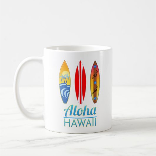 Mug Aloha planches de surf d'Hawaï (Gauche)