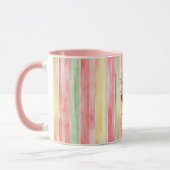 Mug Aloha Tropical Rose Menthe Jaune Vert Ananas (Gauche)