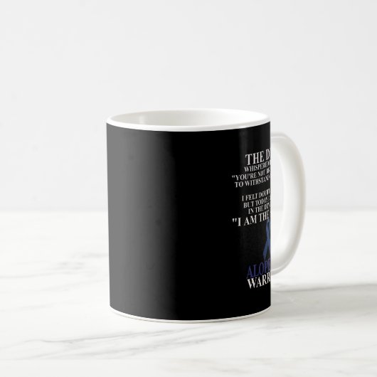 Mug Alopecia Ruban Warrier Maladie Conscience (Devant droit)