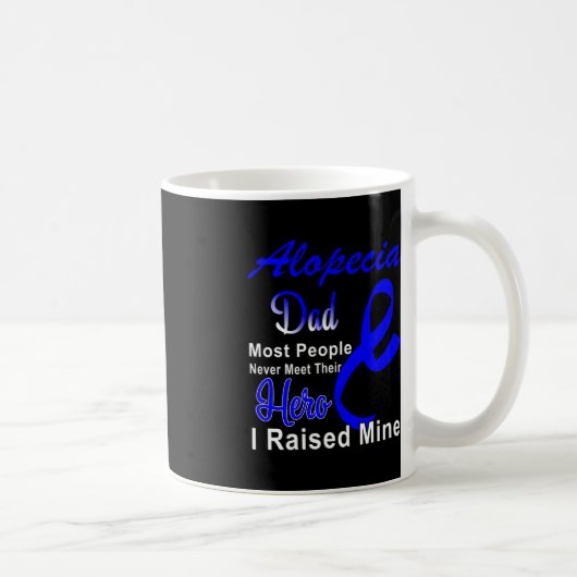Mug Alopecia Sensibilisation Papa Soutien Blue Ribbon  (Droite)