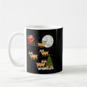 Mug Alpaca Llama Santa Sleigh Flying Funny Magical Chr (Gauche)