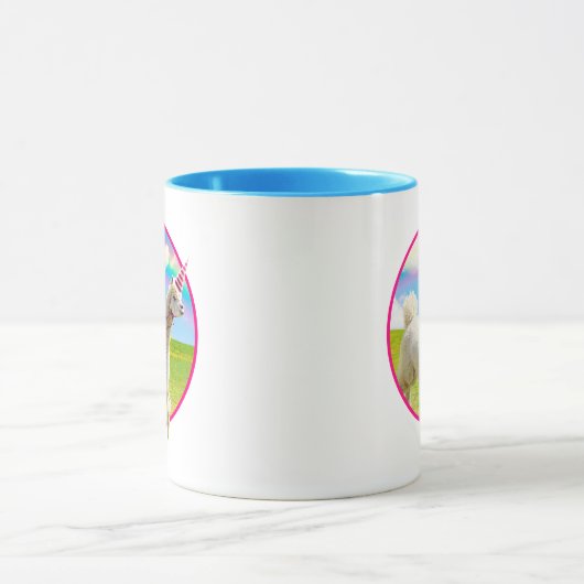 Mug Alpaca Unicorne sous ciel ouvert (Centre)