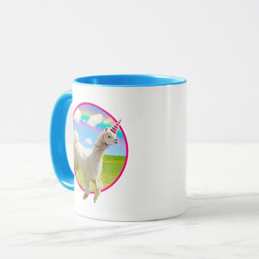 Mug Alpaca Unicorne sous ciel ouvert (Devant gauche)