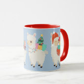 Mug Alpacas festifs transportant des dons | Noël (Devant droit)