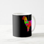Mug Alpaga psychédélique affligé (Devant droit)