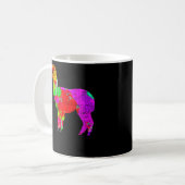Mug Alpaga psychédélique affligé (Devant gauche)