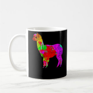 Mug Alpaga psychédélique affligé