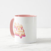 Mug Alpha Chi Omega | Écriture Groovy (Devant gauche)