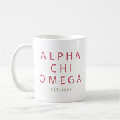 Mug Alpha Chi Omega | Établi en 1885 (Gauche)