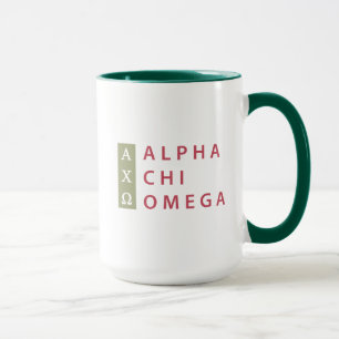 Mug Alpha Chi Omega Logo Empilé