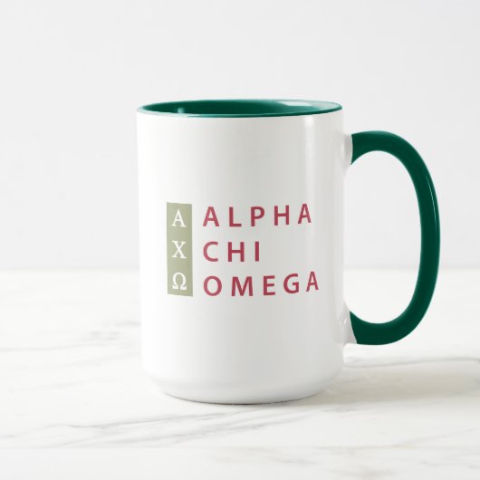 Mug Alpha Chi Omega | Logo Empilé (Droite)