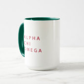 Mug Alpha Chi Omega | Logo Empilé (Devant gauche)