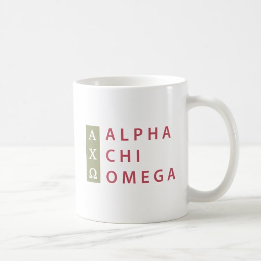 Mug Alpha Chi Omega | Logo Empilé (Droite)