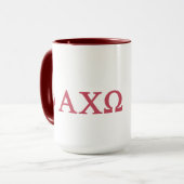 Mug Alpha Chi Omega | Petit Script (Devant gauche)