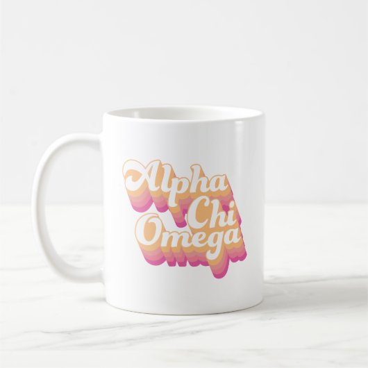 Mug Alpha Chi Omega| Script Super (Gauche)