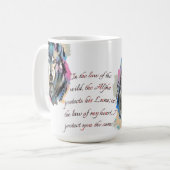 Mug Alpha et Luna Wolf Aquarelle (Devant gauche)