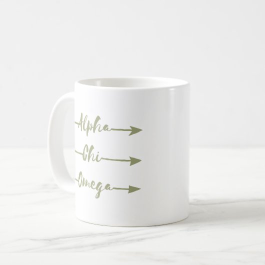 Mug Alpha flèches d'Omega | de Chi (Devant gauche)