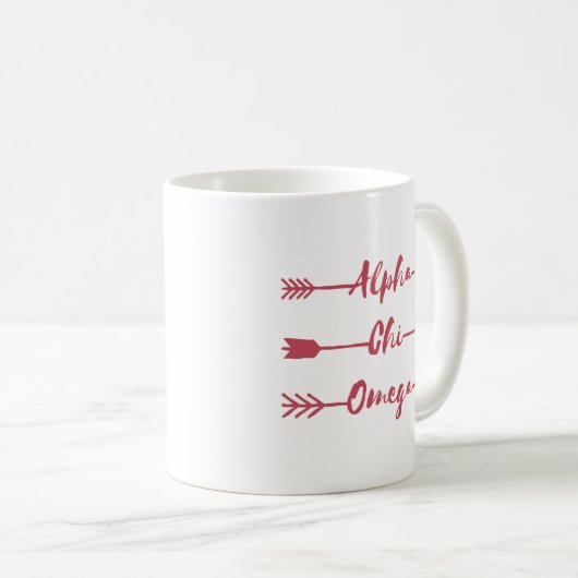 Mug Alpha flèches d'Omega | de Chi (Devant droit)