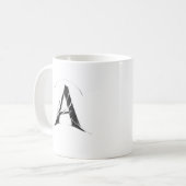 Mug Alpha Shadow A – Dark Letter A  cup (Devant gauche)