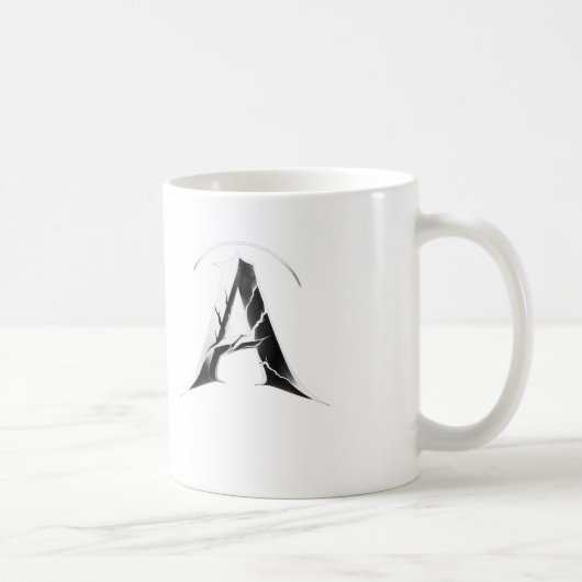 Mug Alpha Shadow A – Dark Letter A  cup (Droite)