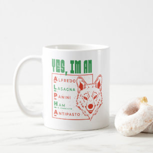 MUG ALPHA WOLF ALIMENTATION ITALIENNE OUI JE SUIS ALPH