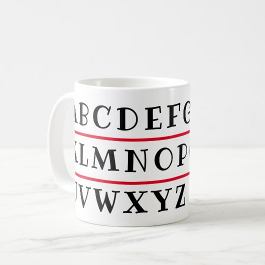 Mug Alphabet (Devant gauche)