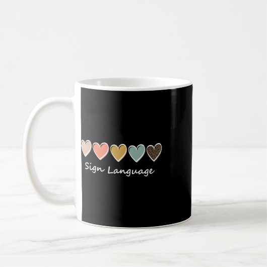 Mug Alphabet American Asl Enseignant Sing (Gauche)