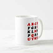Mug Alphabet anglais (Devant droit)