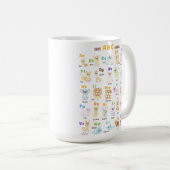 Mug Alphabet Animal ABC Animaux mignons (Devant droit)