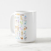 Mug Alphabet Animal ABC Animaux mignons (Devant gauche)