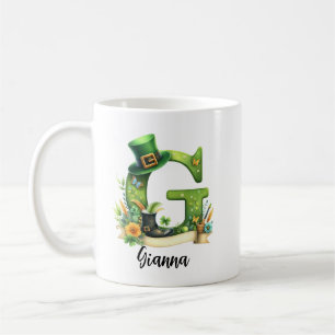 Mug Alphabet Appliqué Personnalisé pour la Saint-Patri